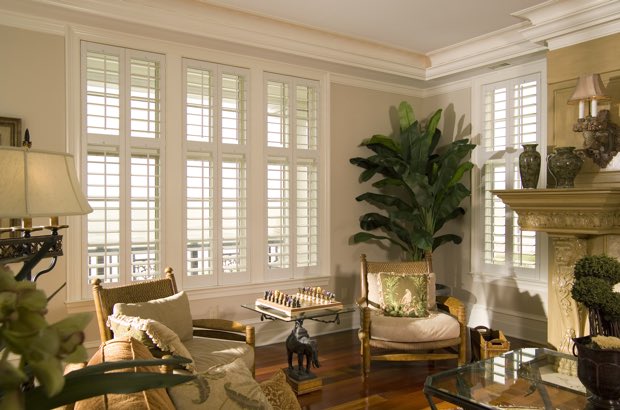 Lake House with Plantation shutters