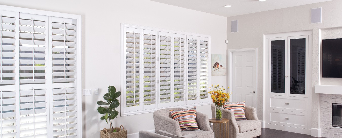 Polywood shutters in a great room