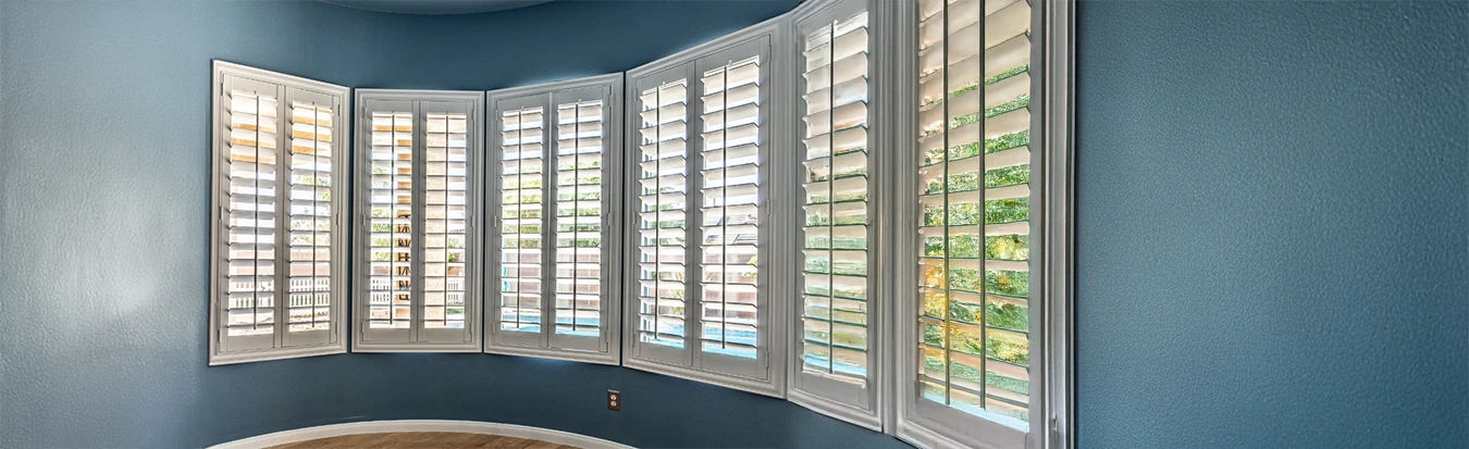 Bay window with Plantation shutters