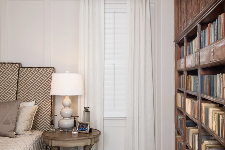 Polywood shutters are an excellent choice to keep your home more energy efficient. Energy-efficient Polywood shutters in a modern kitchen