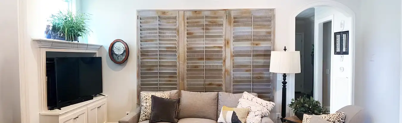 Reclaimed wood shutters