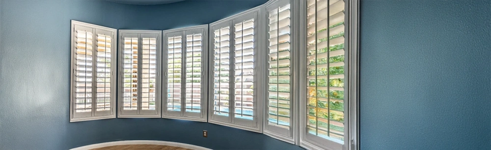 Bay window with Plantation shutters
