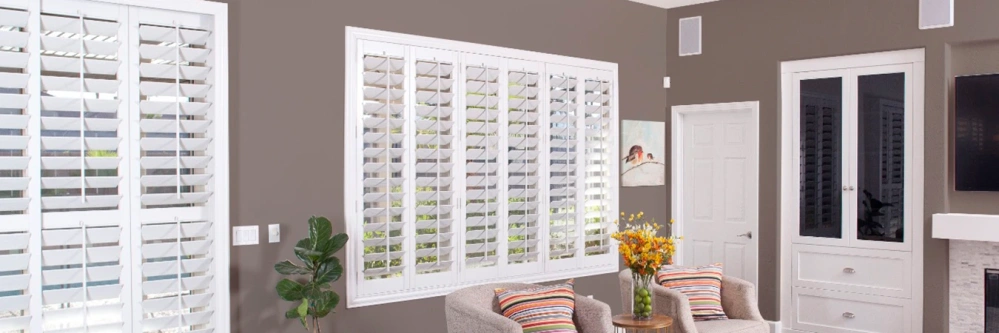 Polywood shutters in living room